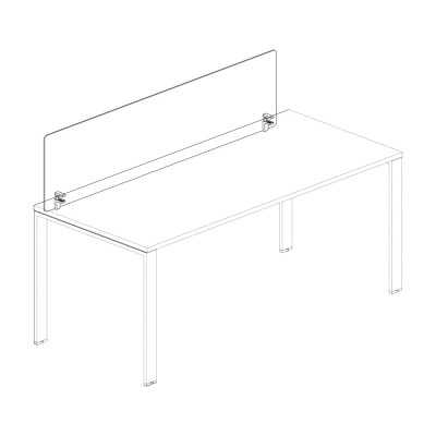Pannello privacy per scrivania mm 800. Bianco
