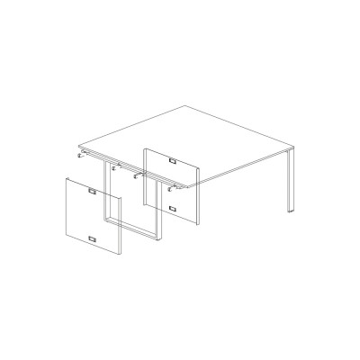 Pair of cable cover casings. Sizes: mm 790Lx70Dx670H.