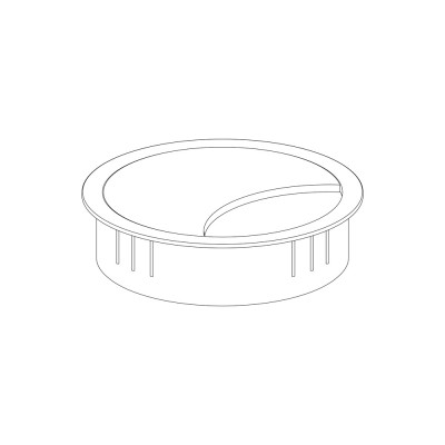 Boccola passacavi diam mm 80. Argento