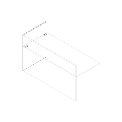 Pannello laterale dx mm 825x1050h. Acero