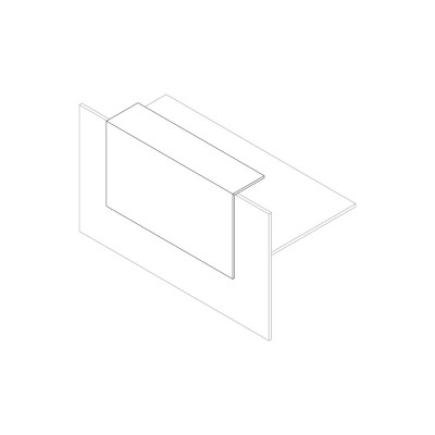 Mensola reception mm 800x300x700h. Bianco