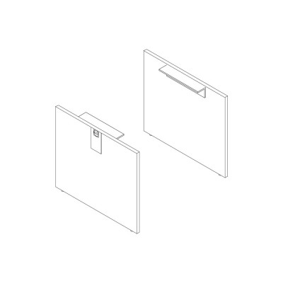 Coppia fianchi terminali reception. Acero.