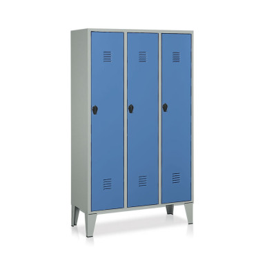 Spogliatoio 3 posti mm 1020x500. Grigio/Blu