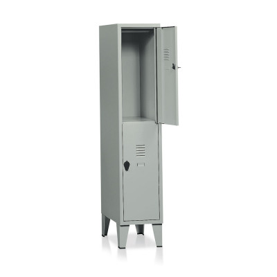 Locker 2 compartments mm. 360Lx500Dx1800H. Grey.