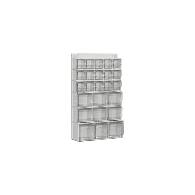 Scaffale a parete con 6 cassettiere mm 605x1000h