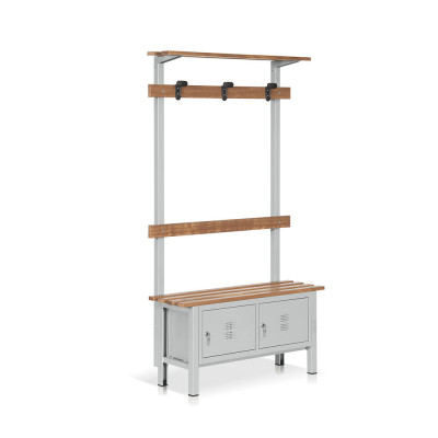 Panca con appendiabiti e p/scarpe mm 1000. Grigio