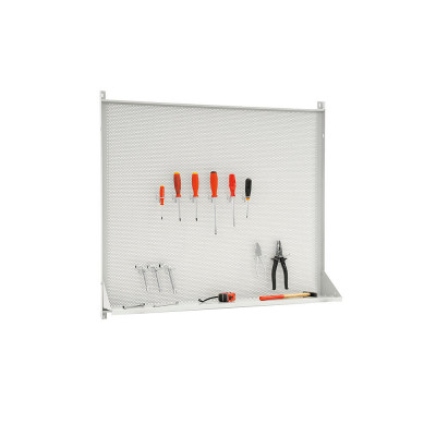 Key holder panel with shelf mm. 1000Lx140Dx850H. Grey.