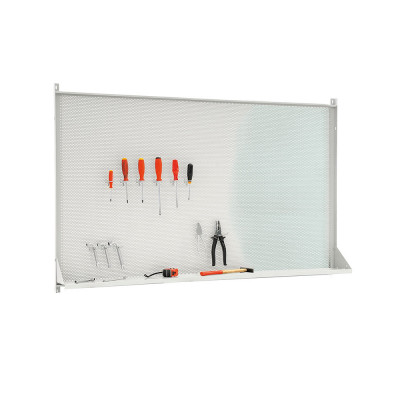 Pannello portaganci con mensola mm 1500x850h. Grigio