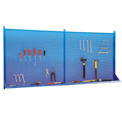 Pannello portaganci con mensola mm 2000x850h. Blu