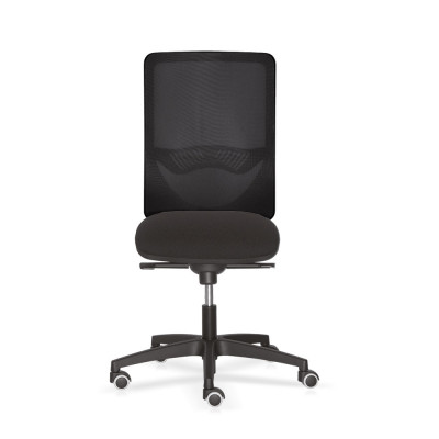 Poltrona Idra rete nera tessuto nero s/braccioli