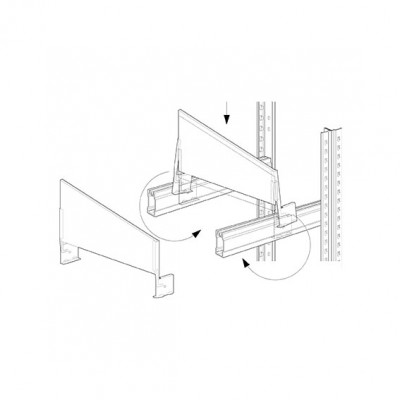 Separatore scorrevole mm 800x100/200h