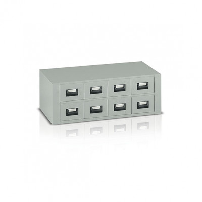 Cassettiera 8 cassetti mm 835x495x290h. Grigio