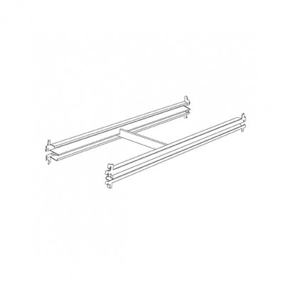 Pair of horizontal beams for series 45 hose connectors. Sizes: mm 2000Lx500Dx65H.