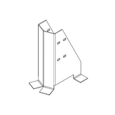 Paracolpi per montante mm 400h. Giallo