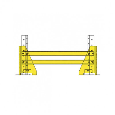 Paracolpi per fiancata portapallet prof. mm 1000. Giallo