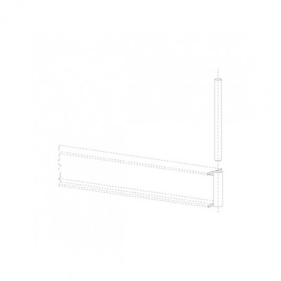 Fermo di estremità mm 220h per mensola