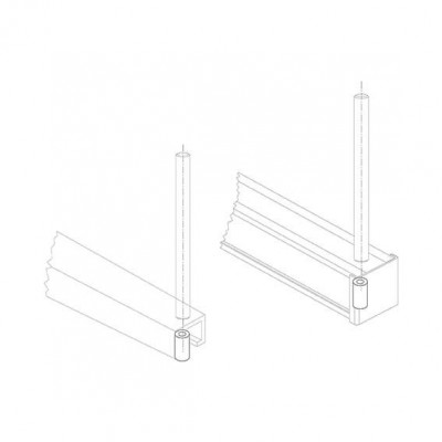 Fermo di estremità per base e mensola mm 250h