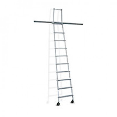 Scala scorrevole  9 gradini. Inox/Alluminio