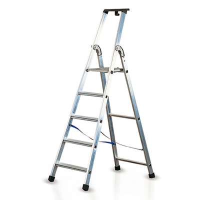 Scala a libro in alluminio 5 gradini