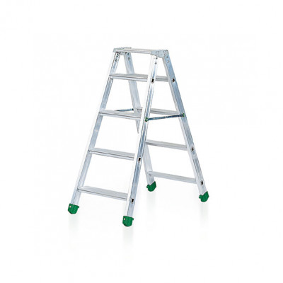 Scala doppia salita in alluminio 4+4 gradini