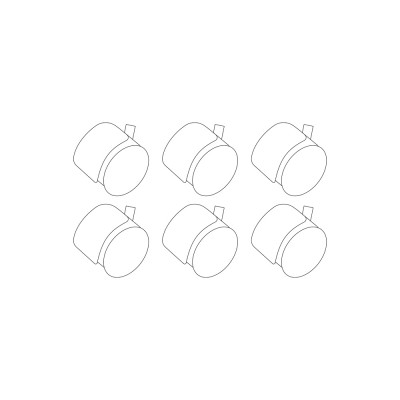 Set 6 ruote per mobile di servizio Carisma