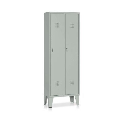 Locker 2 compartments mm. 610Lx330Dx1800H. Grey.