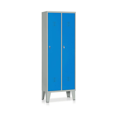 E502GB Locker 2 compartments mm. 610Lx330Dx1800H. Grey blue.