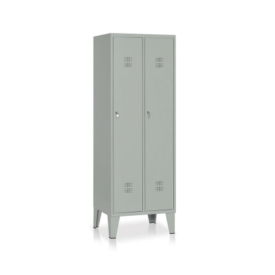 Locker 2 compartments mm. 610Lx500Dx1800H. Grey.