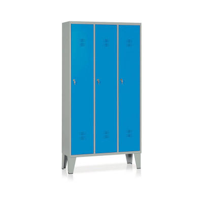 Spogliatoio 3 posti mm 905x330. Grigio/Blu