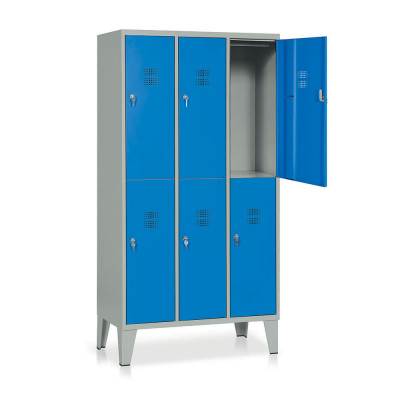 Spogliatoio 6 vani mm 905x500. Grigio/Blu
