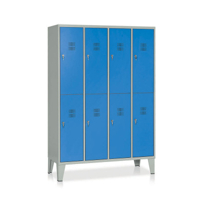 Spogliatoio 8 vani mm 1200x500. Grigio/Blu
