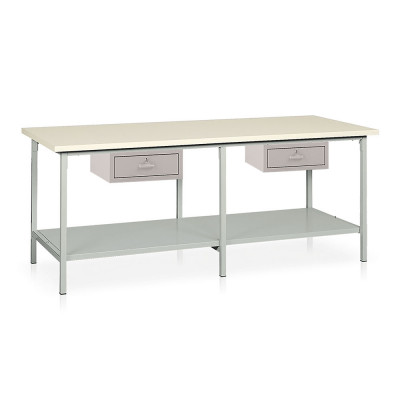 Tavolo 2 cassetti e sottopiano mm 2000x800x800h