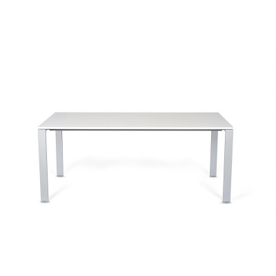 Tavolo mm 1800x800x740h. Alluminio/Bianco