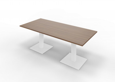 Tavolo mm 2100x1000x745h. Bianco/Noce