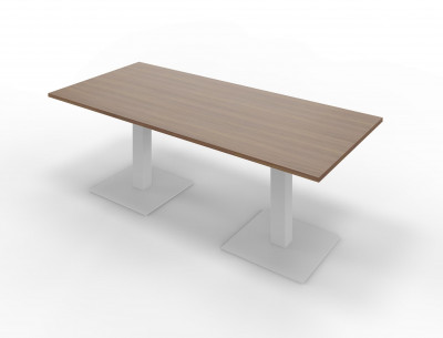 Tavolo mm 2400x1000x745h. Alluminio/Noce