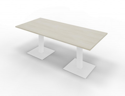 Tavolo mm 2400x1000x745h. Bianco/Acero
