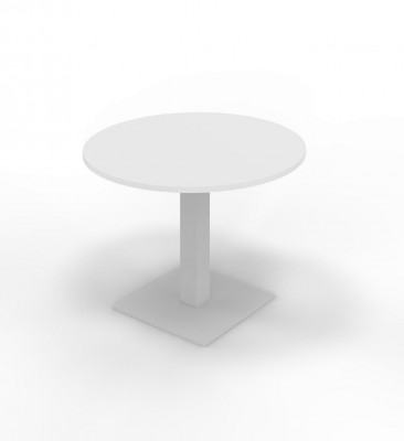 Tavolo tondo mm 1050x745h. Alluminio/Bianco