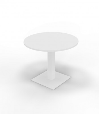 Tavolo tondo mm 1050x745h. Bianco