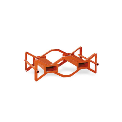 Drum holder  mm. 1170Lx750Dx360H. Orange.