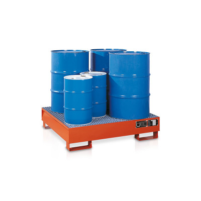 Watertight tank mm. 1340Lx1250Dx200H+100H. Orange.